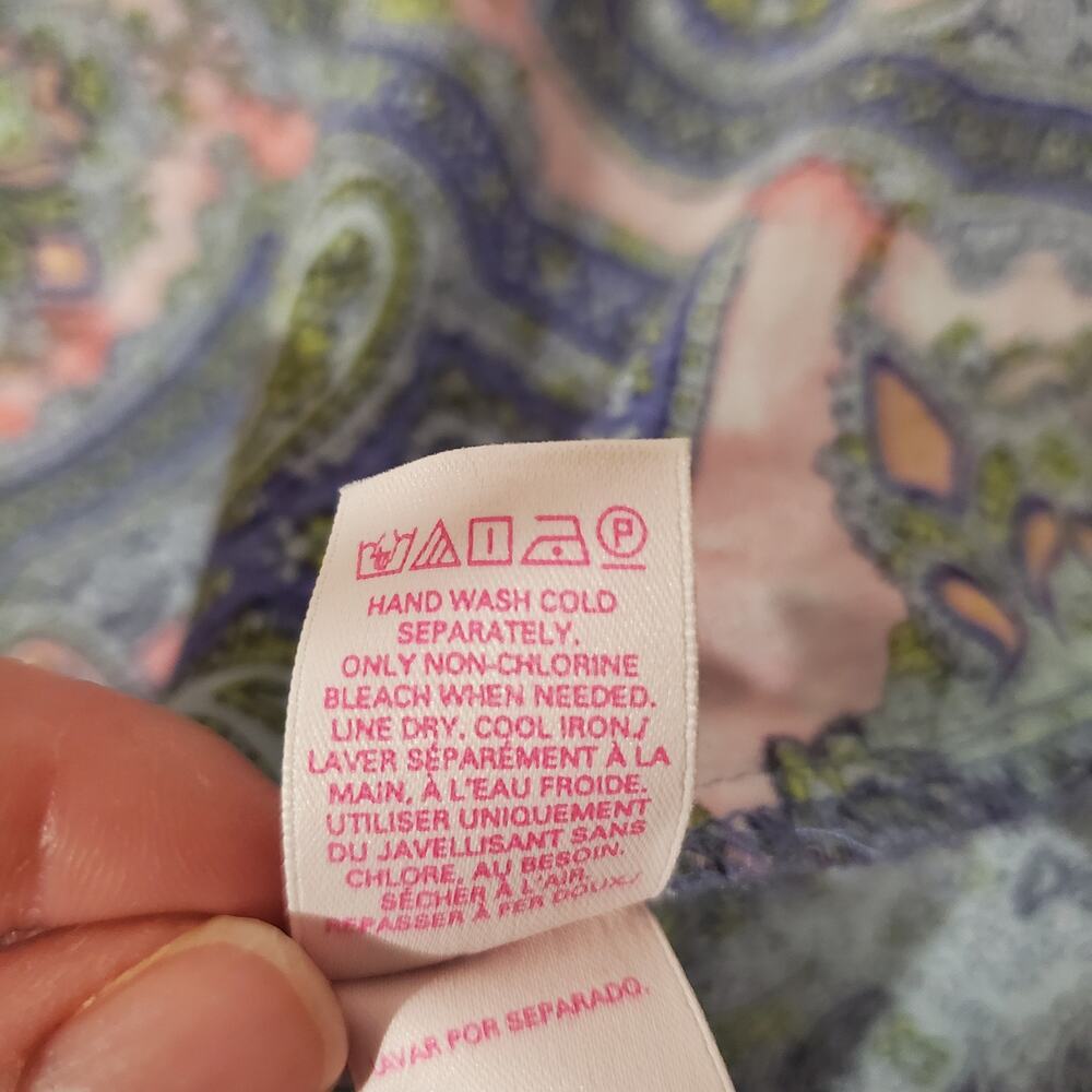 Victoria's Secret Swim Paisley Fringe Kimono Coverup Womens Size M/L Hippie Boho - Picture 11 of 11